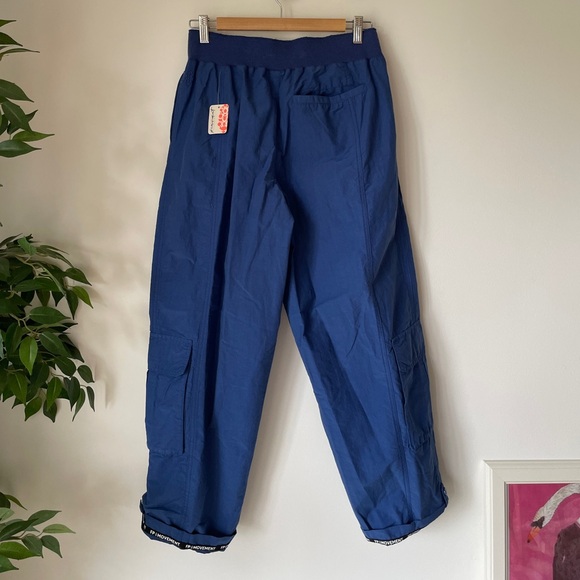 NEW Free People Mesmerize Me Solid Pants In Blue Flame - Picture 10 of 16